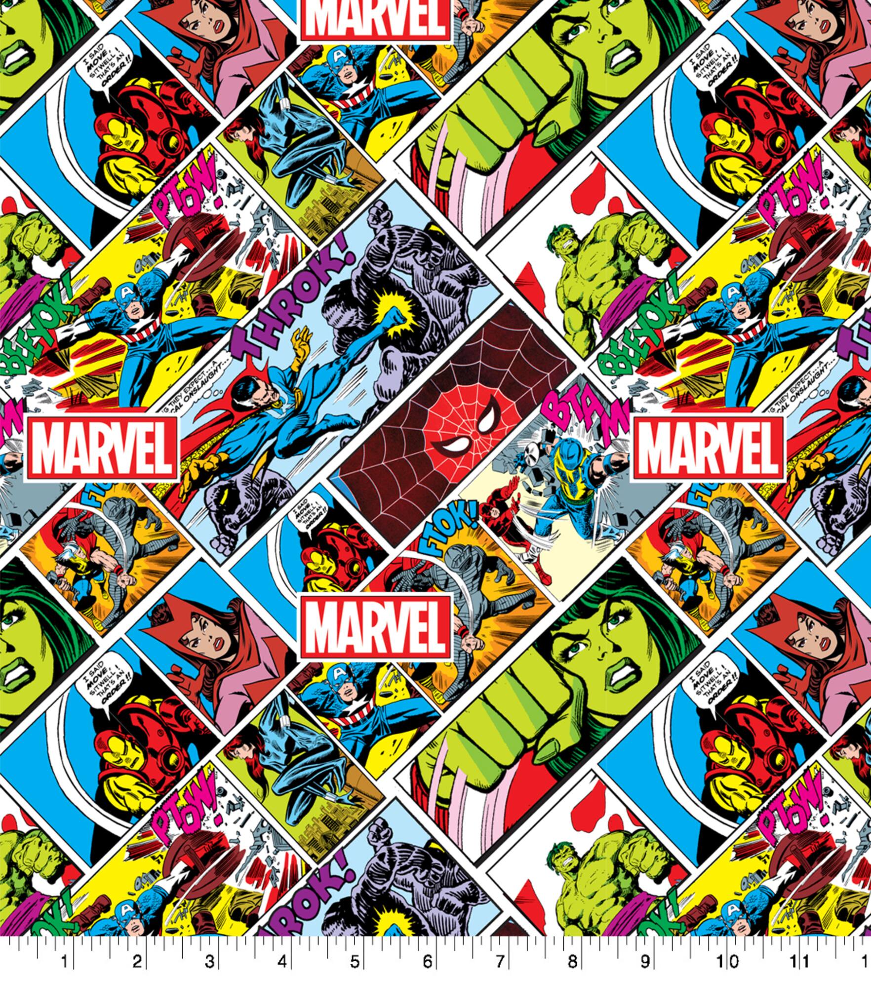 Marvel® Retro Comics Cotton Fabric